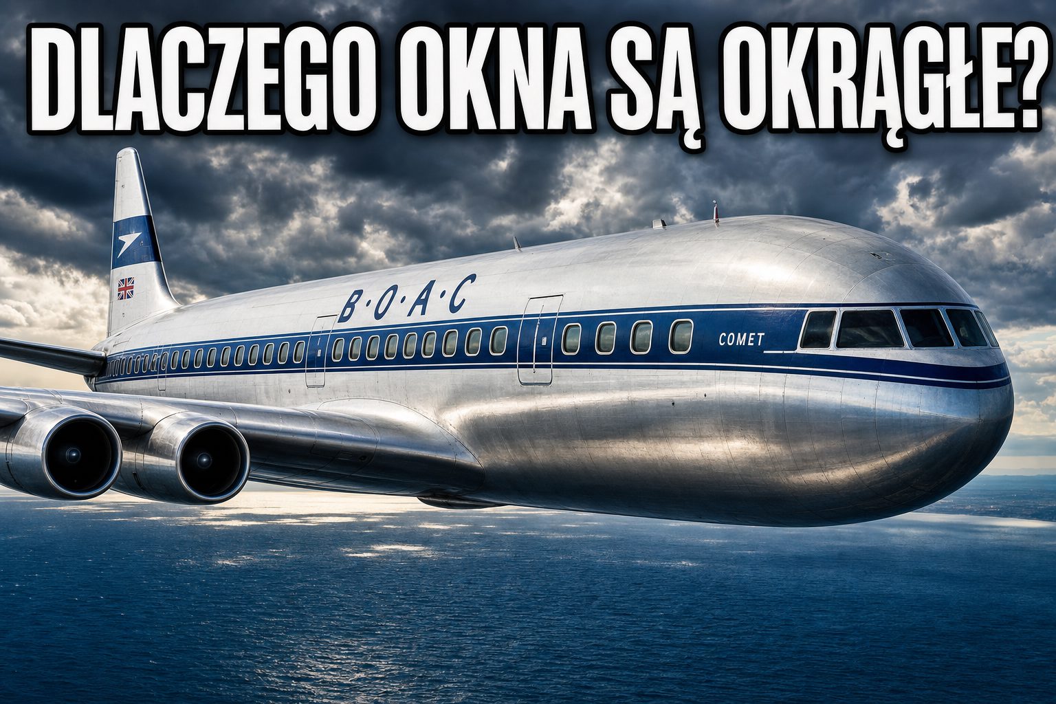 Dlaczego okna w samolotach są zaokrąglone? Bo kwadratowe kiedyś zabijały