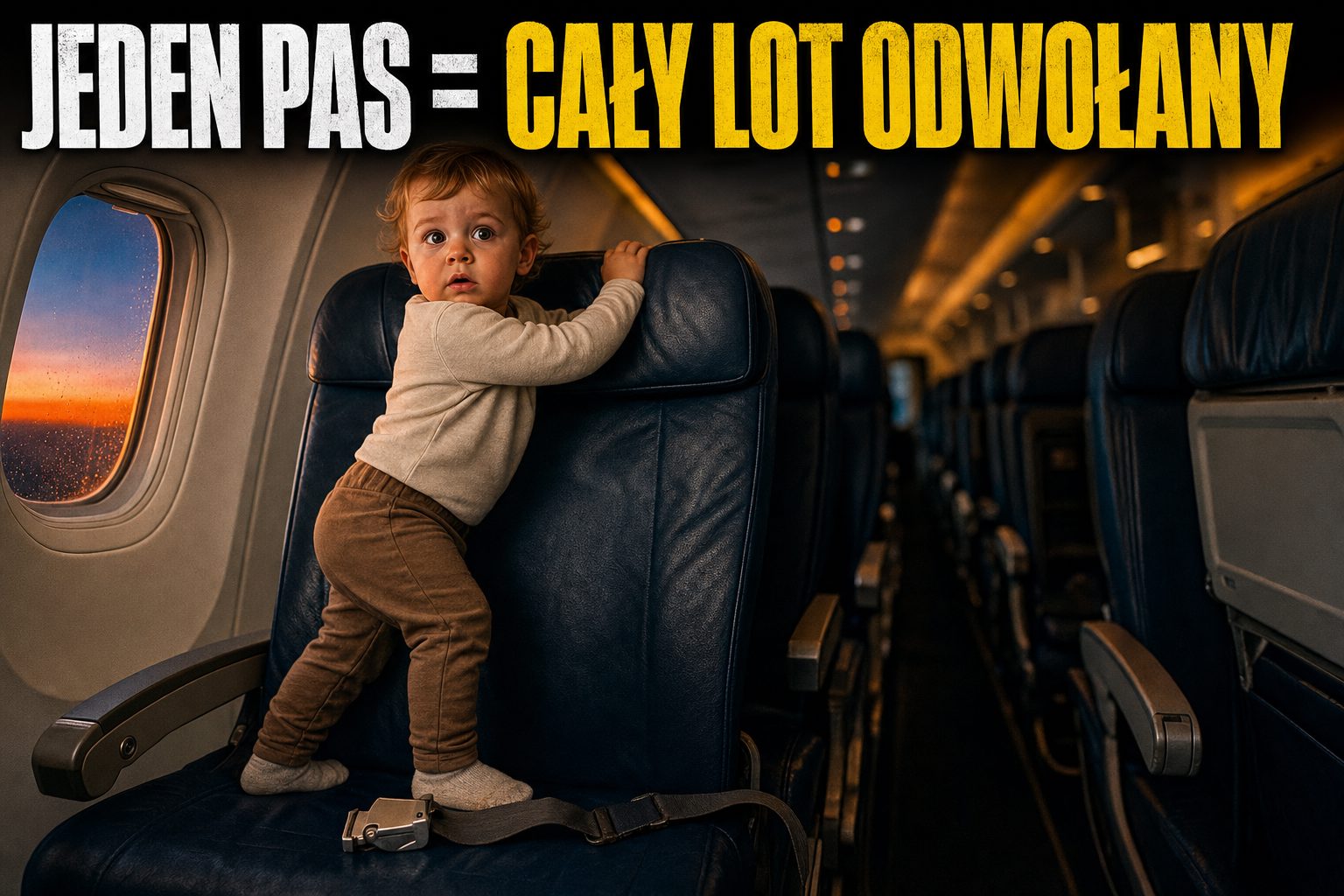 Jedno dziecko, jeden niezapięty pas i cały lot do kosza. Jak to możliwe?