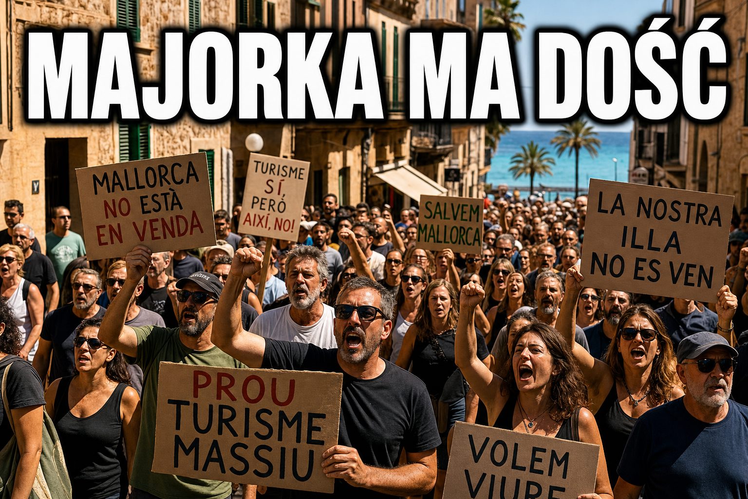Największy od lat marsz przeciw turystom na Majorce. Czego naprawdę domagają się mieszkańcy?