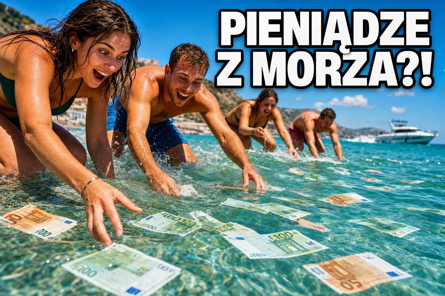 Morze przyniosło na sycylijską plażę setki tysięcy euro. Plażowicze rzucili się do wody