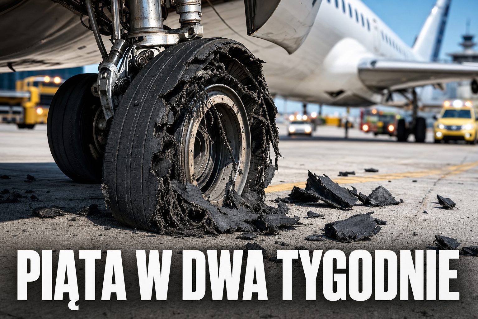 Pięć pękniętych opon w dwa tygodnie na jednym lotnisku. Śledczy nie potrafią znaleźć wspólnego mianownika
