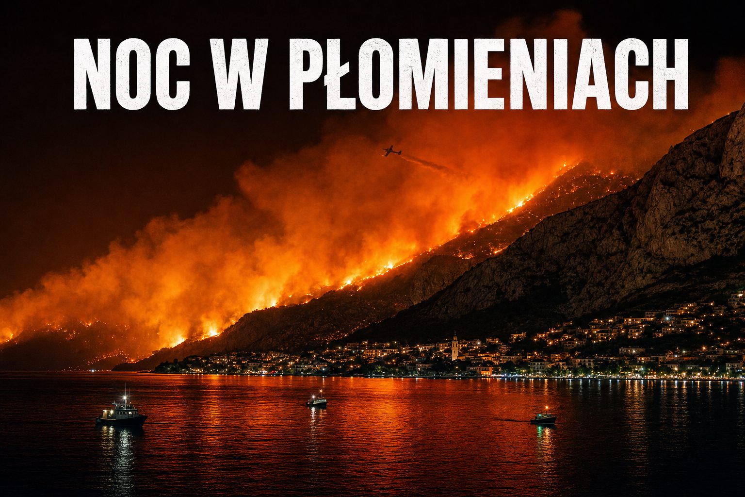Pod Omišem ogień doszedł na 50 metrów od miasta. Część turystów ewakuowano łodziami